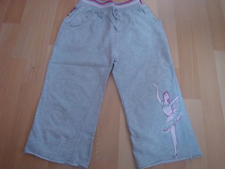 Tepláky pro děvčata - sv. šedé s baletkou, adams,128