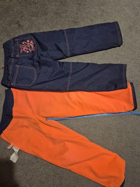 2 x zateplené kalhoty, 128