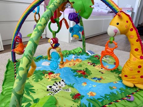 Fisher price rainforest hrací deka s hrazdičkou,