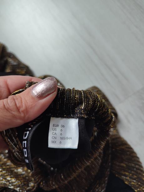 Zlaté šaty h&m, velikost 36, h&m,36