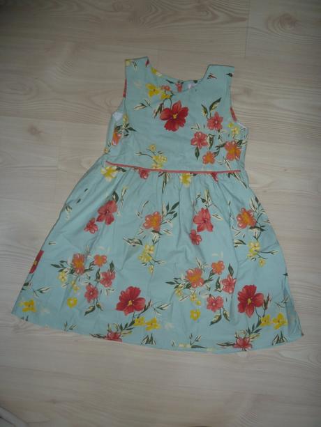 Květované šaty s podšívkou, 128