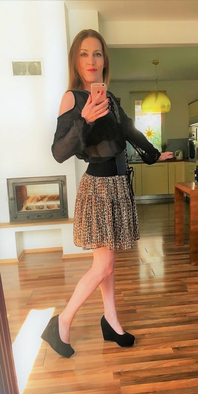 Nová leopard sukně pc 280, vel l, janina, l