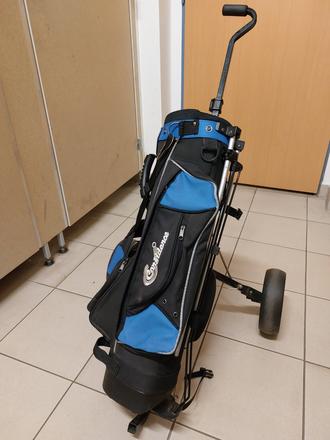 Dětský golfový vozík a bag,