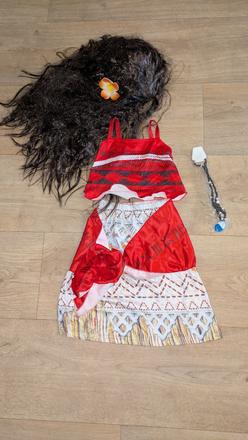 Ka367 karnevalový kostým vaiana na 6 - 7 let, 122,