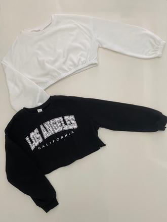 2 ks crop top/mikina shein (11 - 12 let), 152