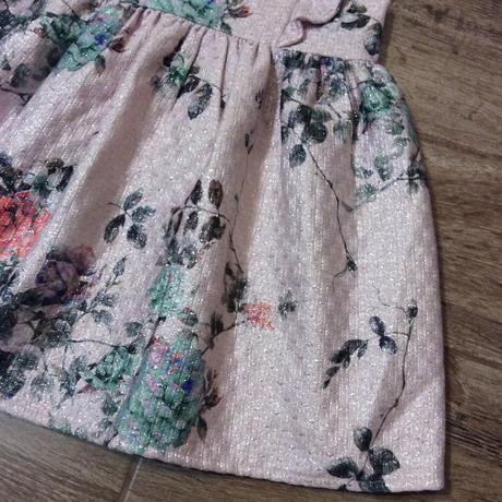 Slavnostní třpytivé šaty s květy, miniclub,86