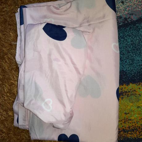 Růžové mikrosaténové povlečení se srdíčky, šířka (cm): 120,délka (cm): 200