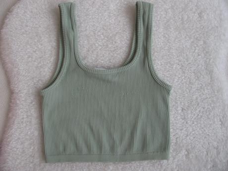 Dívčí, dámské, mátové žebrované crop top tričko ad, 32