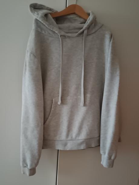 Krásná bavlněná šedá mikina, sinsay,s