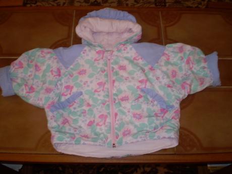 Pěkná dívčí bavl. zimní bundička s kapucí, 86