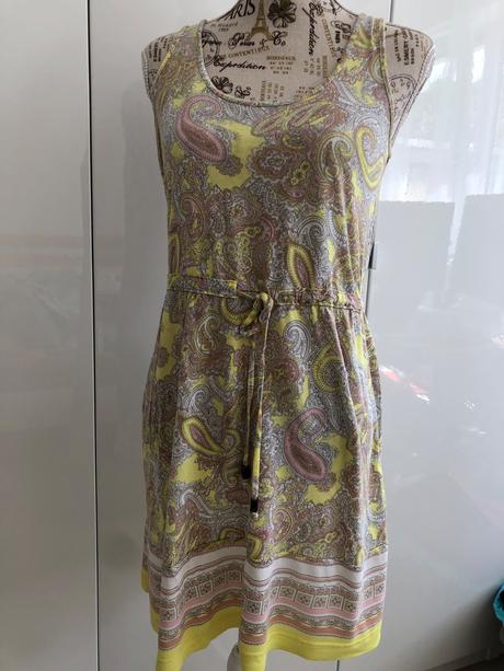 Šaty h&m xs s paisley vzorem žluté, h&m,xs
