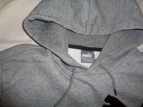 Luxusní šedá bavlněná mikina puma - melír, puma,m