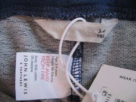 Strečové přiléhavé dívčí kalhoty john lewis, john lewis,104