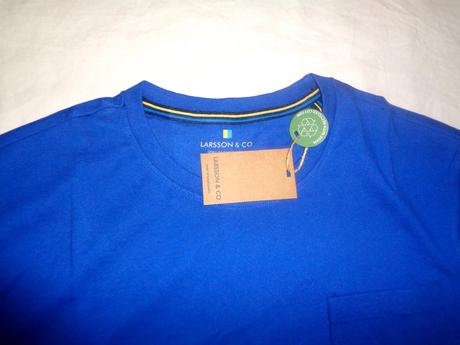 Blankytně modré tričko s kapsičkou - larsson, xl