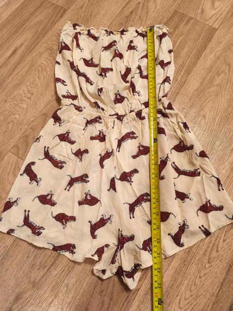 Kraťasový overal bez ramínek, h&m,164