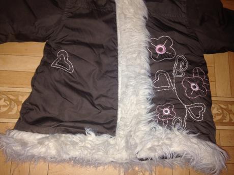 Dívčí zimní bunda květy vel. 74 - 80, 74