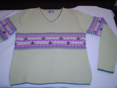 Pěkný slabší sv. zelený svetr, otto,36