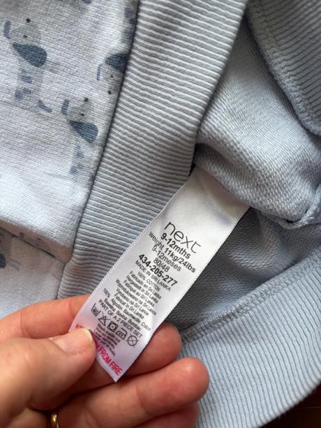 Mikina světle modrá - v.9/12 měs. zn. next, next,80