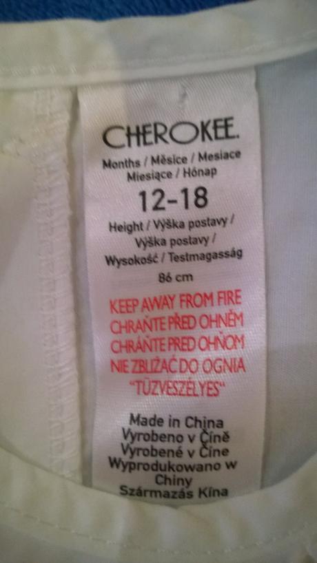 Bílé šaty, cherokee, vel 86 i déle, top stav, cherokee,86
