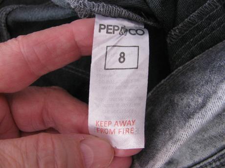 Dámské šedé, žíhané 7/8 džíny, pepco,36