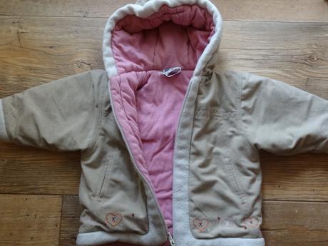 Vel.80, dětská, teplá zimní bunda, dívčí kabátek, 80