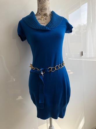 Modre saty uplet s paskem melrose 34, 34