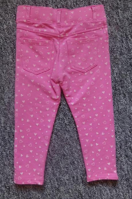 Dívčí legíny růžové se srdíčky, vel. 92, f&f,92