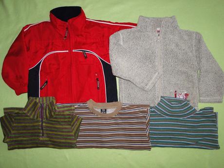 5ks podzimní/jarní bunda, mikina chlupatka, v.98, 86–98