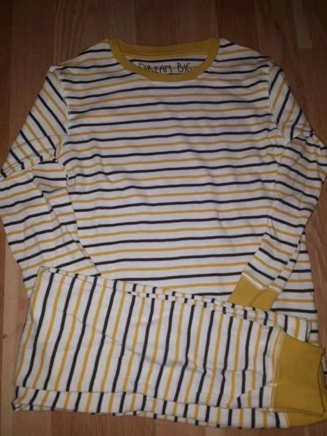 Žluté pruhované pyžamo next 128, next,128