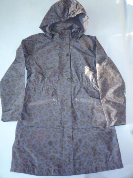 Modro-černý nepromokavý kabát tchibo 146-152, tchibo,146