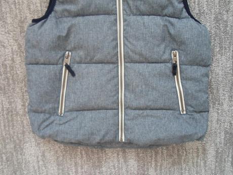 Modrá zateplená vesta vestička h&m, h&m,152