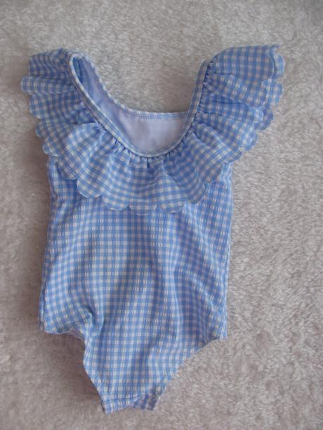 Kojenecké pružné sv.modré dívčí plavky v.3-6 měs., primark,68