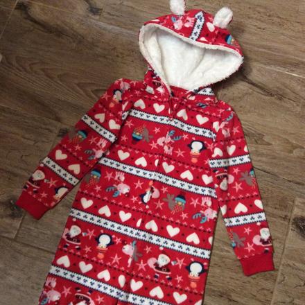 Jemný heboučký vánoční overal, 116