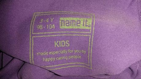 Fialové bavlněné tričko s rolákem vel. 98-104, name it,98