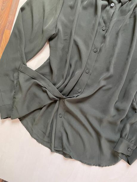 Khaki košile, vel 36/s, hm, h&m,s