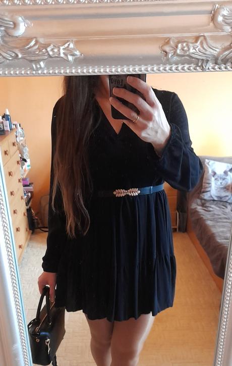 Amisu černé viskózové krátké šaty, amisu,42