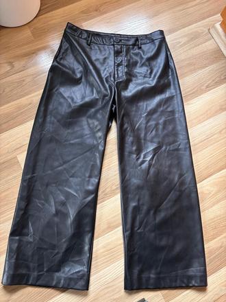 Široké koženkové kalhoty, george,42