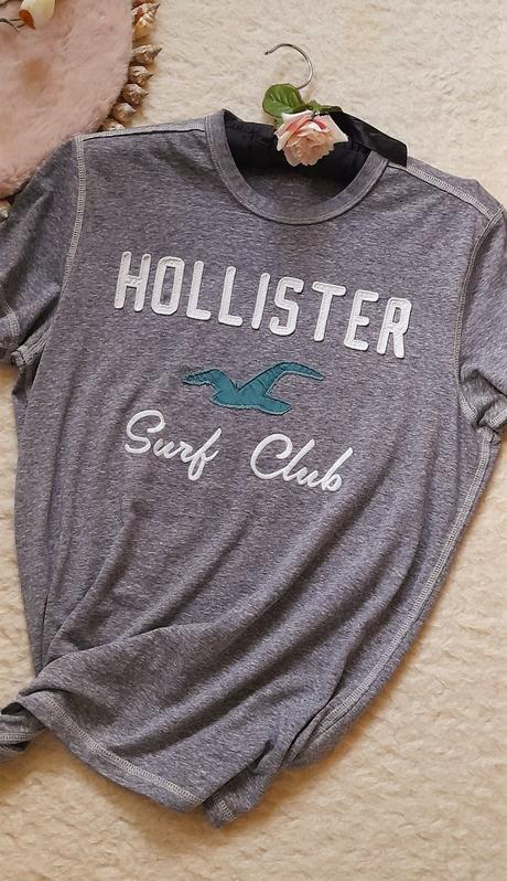 Hollister šedé melírové tričko, hollister,s