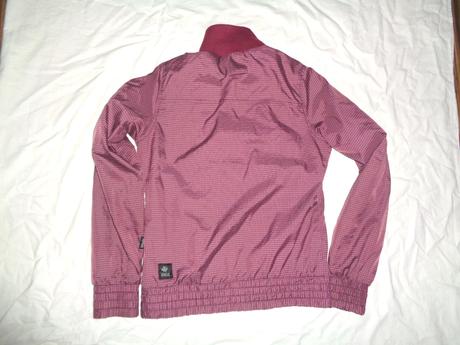 Luxusní vínová kostičkovaná bunda 158/164, 158