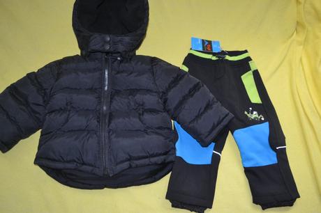 Zimní nové softshellové kalhoty a bunda h&m12-18 m, h&m,80 / 86