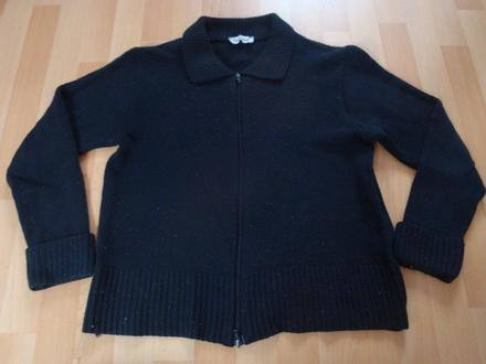 Svetr propínací - černý, vel. m/l, m