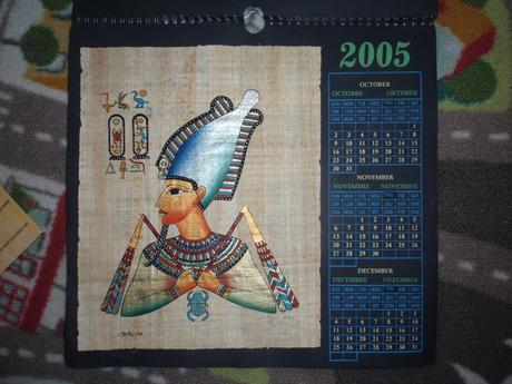 Papyrus nástěnný kalendář 2005-2006 egypt obrázky.,