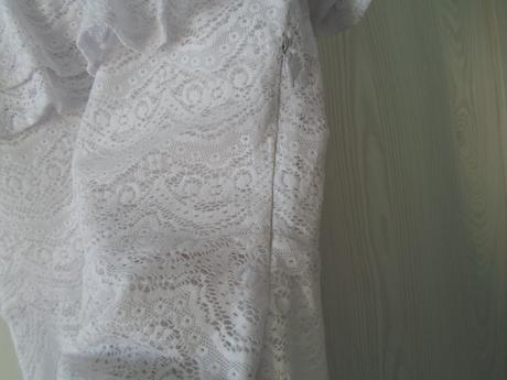 Bílé krajkové šaty šatičky, reporter,158