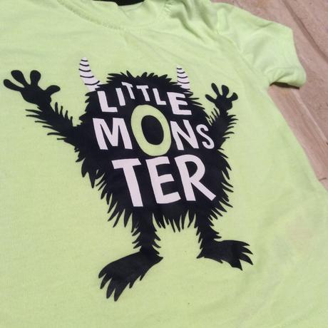 Neon tričko ,,malá monster příšerka", primark,68