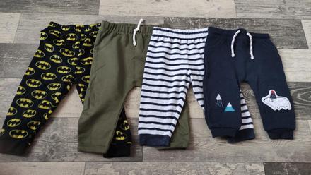 Tepláky chlapecké 4x 80-86, tu,80