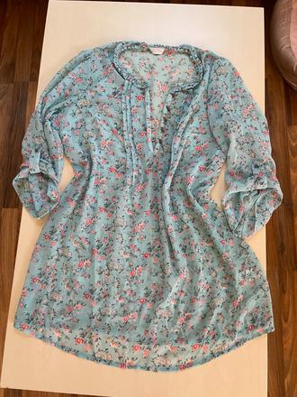 Květinkový vintage top, vel asi 14 xxl, being casu, xxl