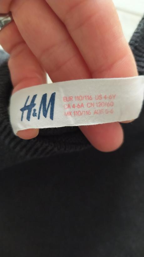 Dívčí černé šaty 110/116 h&m, h&m,110