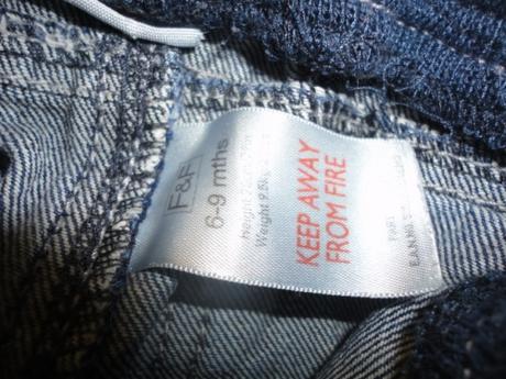 Pohodlné riflíky do rantlu f+f, vel. 6-9 měsíců, f&f,74