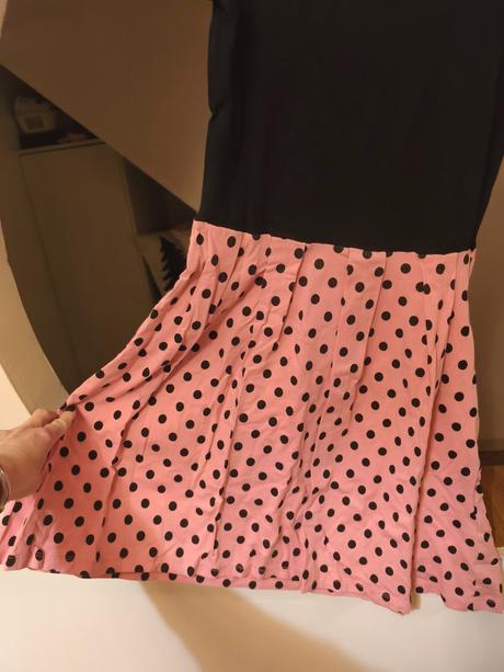 Bavlněné šaty s puntíky 164/170, s/m, bonprix,164