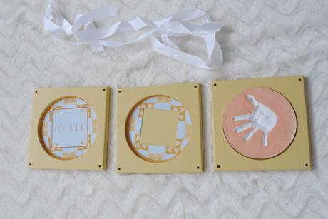 Set 3 ramecku na fotky a otisk ruky ditete,